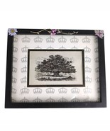 10x8&quot; Black Framed Tree Etching Print, Crown Matte, Dried Flowers Academ... - $26.53 CAD