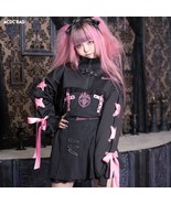 Emo, Pastel Goth, Punk, Rave Harajuku, Visual Kei, Lolita Crop Lace Up H... - $82.20 CAD