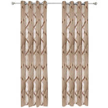 Anyhouz 250cm Curtains Brown Modern Luxury Retro Style Texture for Living Room B - £63.18 GBP+