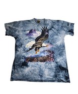 Vintage The Mountain Eagle Shirt Blue Tie Dye 1997 Yellowstone Tee Size XXL - $39.55