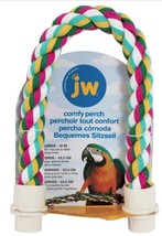 JW Pet Flexible Multi-Color Comfy Rope Perch 21&quot; Large 1 count - £39.98 GBP