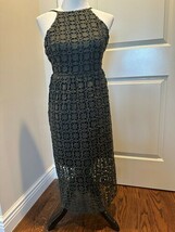 NWT romeo &amp; Juliet couture olive green overlay black lining dress SZ M  - $49.50