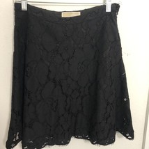 Michael Michael Kors black eyelet lace overlay Flared Aline Lined skirt ... - £14.56 GBP