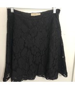 Michael Michael Kors black eyelet lace overlay Flared Aline Lined skirt ... - £14.53 GBP