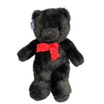 Applause Black Teddy Bear From the Heart Valentines Stuffed Animal 1993 Vintage - £8.36 GBP