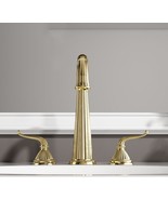 Classic Luxury Gold Widespread Bathroom Sink Faucet Basin Mixer Tap leve... - $2,699.00