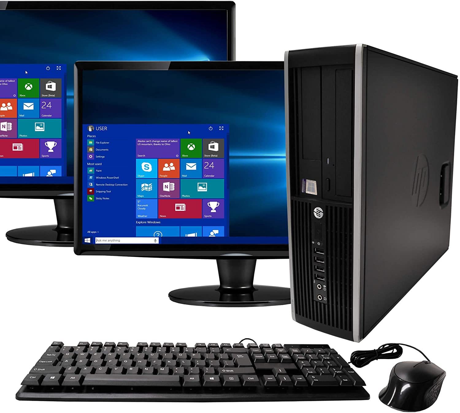 Primary image for HP Elite Desktop Computer, Intel Core i5 3.1GHz, 8GB RAM, 1TB SATA HDD, Keyboard