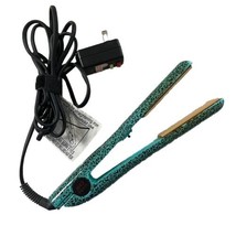 CHI Ultra Blue Black Animal Print 1&quot; Flat Iron Ceramic Hair Straightener GF-1032 - $35.00