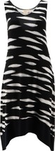 Truth + Style Black &amp; White Jersey Knit High-Low Hem Midi Dress Size XXS - £35.65 GBP