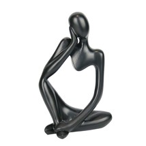 Resin Statue Thinker Style Decoration Abstract Sculptures Collectible Fi... - $18.99