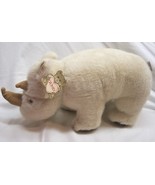 Vintage GUND 1988 SHERMAN THE RHINO 14&quot; Plush STUFFED ANIMAL Toy Rhinoceros - $545.45 MXN