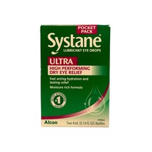Systane Ultra Lubricant Eye Drops Pocket Pack 2x4mL Dry Eye Relief Exp 0... - $180.63 MXN
