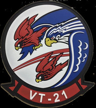 4&quot; Navy VF-21 Red Hawks Red White Blue Fixed Wing Squadron Pvc Patch - £30.83 GBP