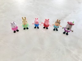 Peppa Pig Figures Jointed Action Figurines Lot of 6 Pedro Danny Suzy Rebecca - £5.75 GBP