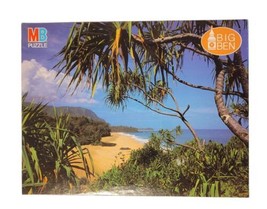 VTG MB Puzzle Big Ben Jigsaw 1000 Pc Lumaha&#39;i Beach Kuai Hawaii 1986 NEW SEALED! - £27.48 GBP