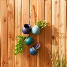 Blue Tones Dangling Mini Pots - £28.13 GBP