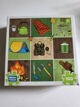 Sealed Camping 100pc Mega Puzzles Illustrated Jigsaw Puzzle 11.5&quot; x 16.25&quot; - $13.85