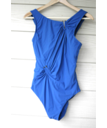 Amoressa by Miraclesuit Uhura High Neck One Piece Swimsuit Size US 8 Teal - $56.43 CAD