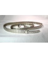 Vintage Silver Tone Metal Fashion Belt K1098 - £46.63 GBP