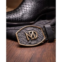 Marco Di Milano Genuine Snake Skin Cowboy Boot Missouri Black image 10