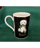 Harrods Coffee Tea Mug West Highland Terrier Black/White/Gold Scotland - $280.60 MXN