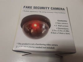 Dummy Camera Fake Security CCTV Dome Camera Flashing Red LED Light In &amp; ... - £3.15 GBP
