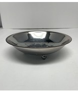 Vintage Silver Metal Embossed Indian decorative Ball footed bowl - $17.93 CAD