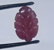 Natural Untreated Ruby Carved Leaf Precious 6.96 Ct Gemstone For Ring Pendant - £125.27 GBP