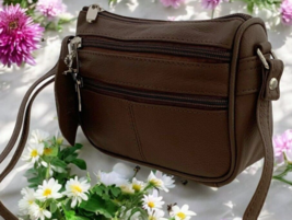 Brown Soft Cowhide Leather Small Handbag Crossbody Shoulder Bag  Purse f... - $27.10
