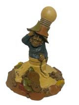 Tom Clark Gnome Figurine vtg sculpture elf SIGNED Cairn Edison Light Bulb dwarf - £31.61 GBP