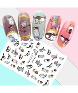 Nail Art 3D Decal Stickers 3D Self Adhesive Cute Musical Cats XF3142 - $3.29