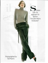 2001 Original Vogue Magazine Print Ad Sexy Brunette Fashion Tom Munro - $12.55
