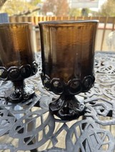 2 Vintage MCM Tiffin Franciscan Madeira Smoke Brown Wine Goblets 5&quot; Footed - £14.40 GBP