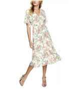 1. STATE Ikat Bouquet Printed Wrap Dress Size 2 Ecru Multi Retail $129 - £19.36 GBP