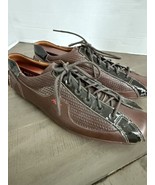 Añel Racer Collection ~ Italy Handmade 43.5 US 10 Driving Shoes Brown Le... - $307.73 CAD