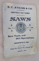 1896 EC Atkins Indianapolis IN Tool Catalog Saws antique advertising - £71.39 GBP