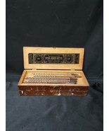 1876 Antique RUSSELL JENNINGS Auger Bits in Original 3 Tiered Wooden Box... - $79.99