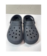Crocs Fleece Lined Black Clog Womens Size 8 Mens 6 - $24.95