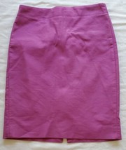 J Crew Purple Cotton Knee Length Pencil Skirt Misses Size 4 - £15.81 GBP