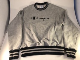 VTG Champion Reverse Weave Script Spellout Ringer Crewneck Sweatshirt Small - £31.60 GBP