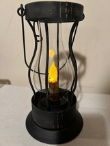 Latch Lantern with built in Timer Candle in rustic metal image 7