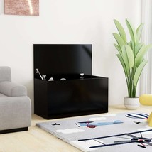 vidaXL Storage Chest Black Engineered wood Rectangular Modern Storage - $201.99