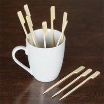 100 Pcs Natural Bamboo Paddle Picks 6&quot;&quot; Disposable Tableware Wedding Event Party - £6.89 GBP