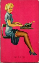 Vintage 1940s Mutoscope Glamour Girls Pin-Up Card - Just the Type - £17.11 GBP