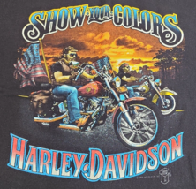 Vtg 1988 Black Harley Davidson Show Your Guns Single Stitch Shirt - Size L - £53.28 GBP