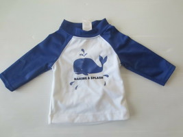 Gymboree Boy Whale Graphic Swim Shirt - Size 0-3 Months -  NWT - £4.77 GBP