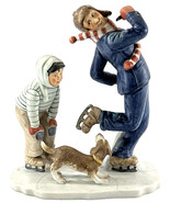 Norman Rockwell Four Seasons &quot;Gay Blades&quot; Porcelain Figurine 1948 Gorham - $392.24 MXN