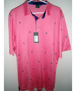 New Men&#39;s Fairway &amp; Greene Signature Mercerized Cotton Pink Golf Polo Sz... - $35.63