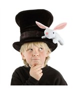 CHILDREN&#39;S SIZE MAGICIAN W/RABBIT HAT FUN @ HALLOWEEN ANYTIME - £17.26 GBP