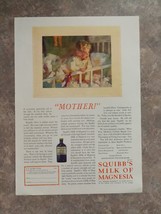 Vintage 1927 Squibb&#39;s Milk of Magnesia Full Page Original Ad 422 - £5.53 GBP